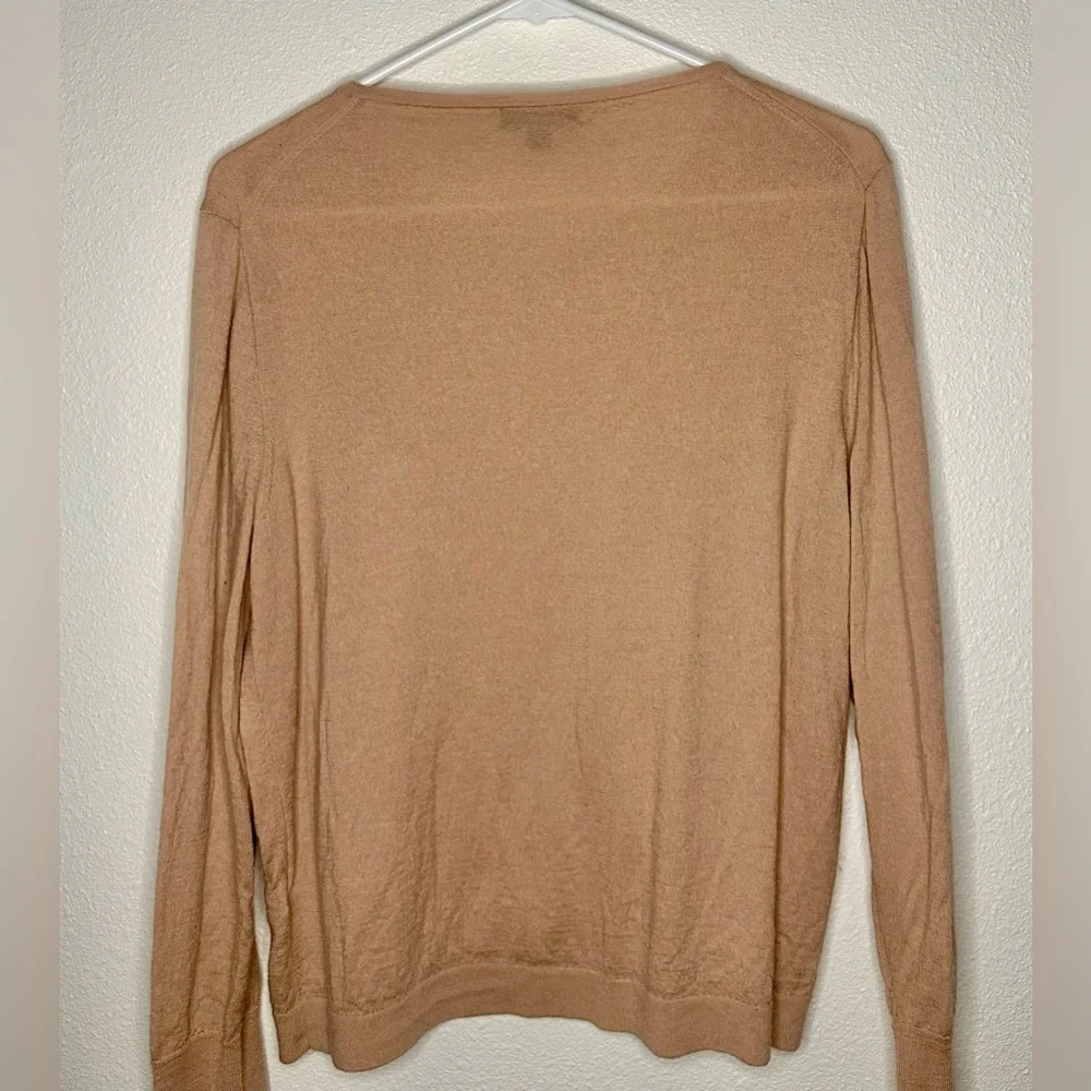 J. Crew Merino Wool Lightweight Crewneck Sweater - tan/peach color
